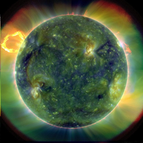 Wieder mal an allem Schuld: Die Sonne! (Bild: NASA / Goddard / SDO AIA Team)