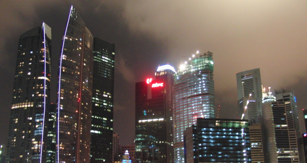 Lichtverschmutzung in Singapur