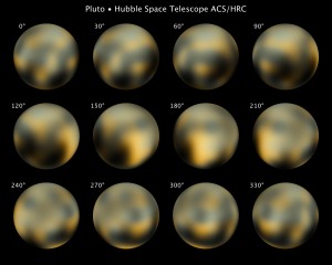Die derzeit besten Bilder von Pluto (Bild: NASA, ESA, und M. Buie (Southwest Research Institute))