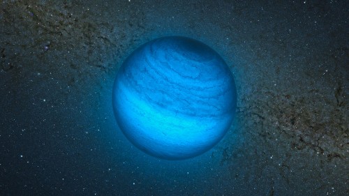 Künstlerische Darstellung des Planeten CFBDSIR J2149, ein vagabundierender Planet (ESO/L. Calçada/P. Delorme/Nick Risinger (skysurvey.org)/R. Saito/VVV Consortium)