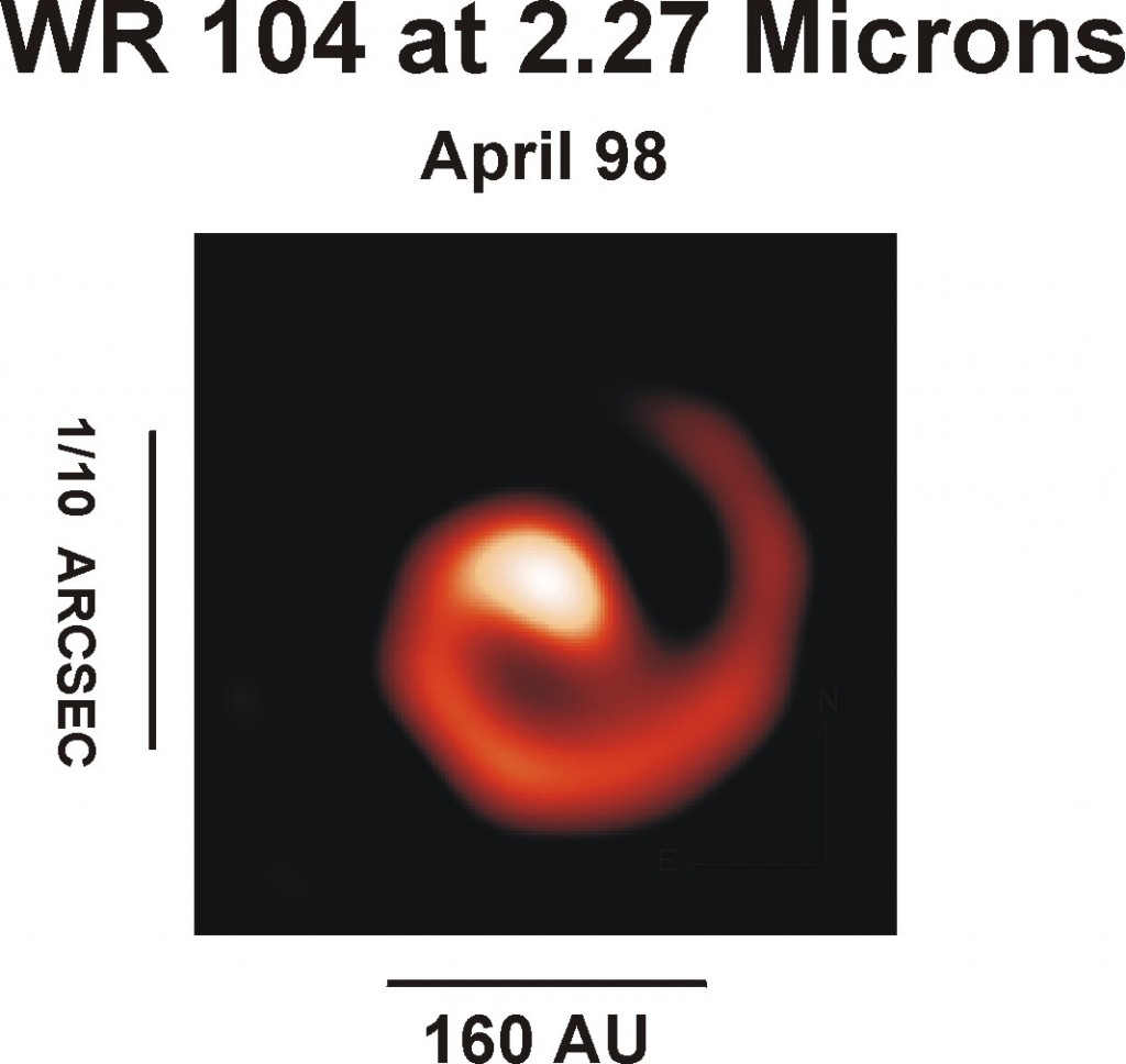 Die Todesspirale des WolfRayetSterns Astrodicticum Simplex