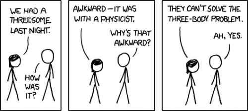 I wanted us to try finding an approximate numeric solution, but noooo. (Bild: xkcd, CC-BY-NC 2.5)