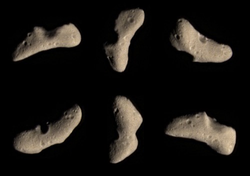 Sechs Ansichten von Eros (Bild: NASA)