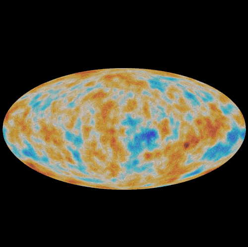 Plancks extrem detaillierter Blick auf die Polarisation der Hintergrundstrahlung (Bild: ESA and the Planck Collaboration)