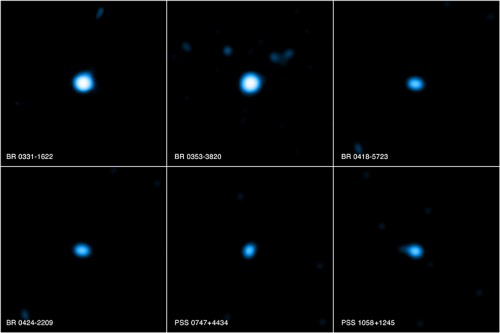 Schaut aus wie ein paar blaue Punkte. Sind aber Röntgenbilder ferner Galaxien ( (Bild: NASA/CXC/FIT/E.Perlman et al)