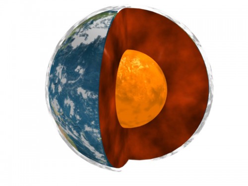 Der Kern der Erde - überraschend jung! Bild: NASA/JPL-Université Paris Diderot - Institut de Physique du Globe de Paris
