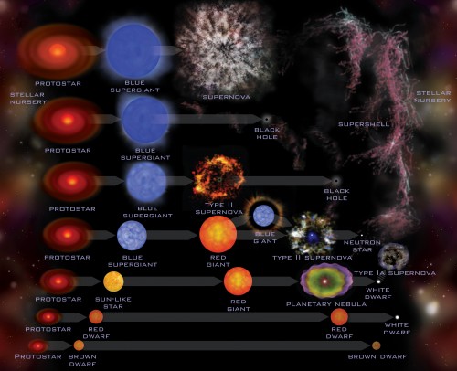 Lebenszyklus der Sterne (Bild: NASA/JPL)
