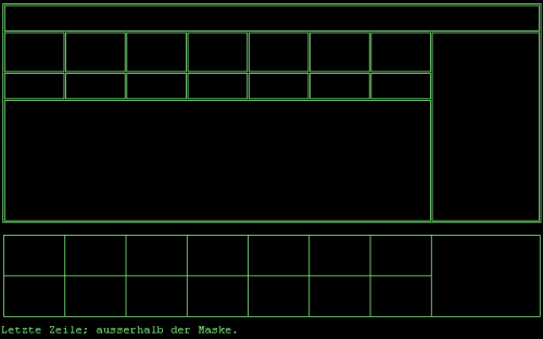 Bildschirmmaske aus den Rahmensymbolen der DOS-Codepage 850, Eigenes Werk