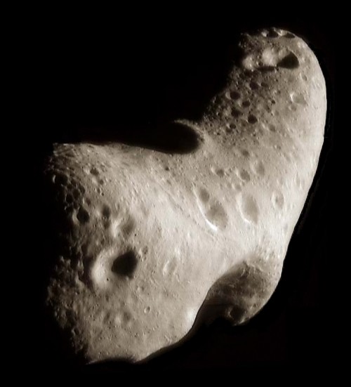 Asteroid Eros (Bild: NASA/JPL/JHUAPL, Public Domain)