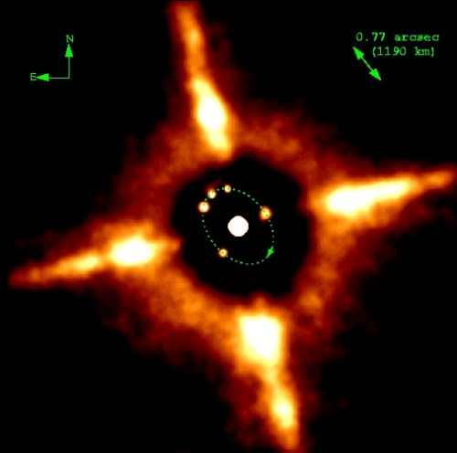 Entdeckung von Petit-Prince (Bild: Laird Close (European Southern Observatory, Munich, Germany), Bill Merline (Southwest Research Institute, Boulder, CO USA) )