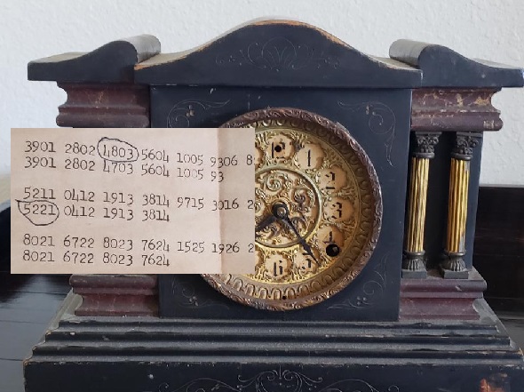 #Ein verschlüsselter Zettel aus einer antiken Uhr – Cipherbrain