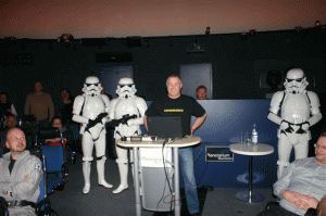 Hubert Zitt mit Stormtroopern